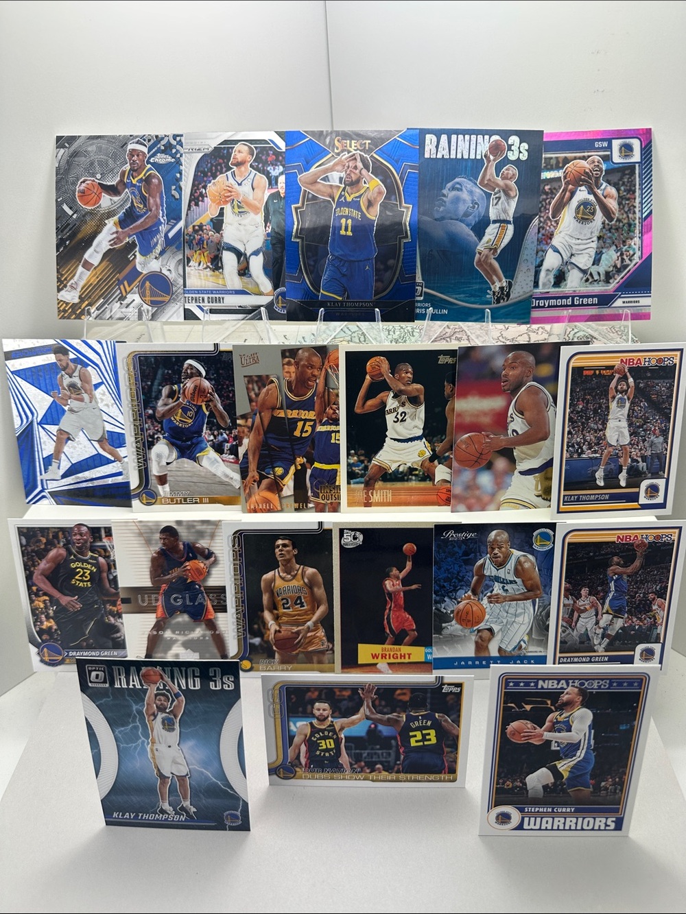 Steph Curry Warriors lot of 19 w/ Klay/Green/Mullin/Sprewell/Hardaway/Butler